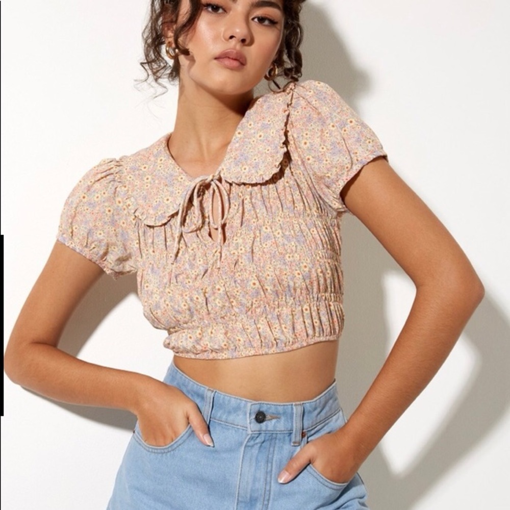 Motel rocks 70s prairie girl crop